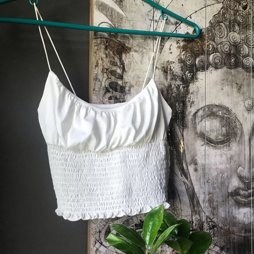 Urban outfitters Emma cupro smocked tank